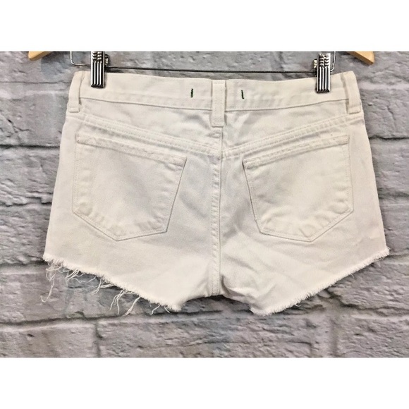 J Brand White Vixen Cut Off Distressed Shorts - Picture 3 of 8